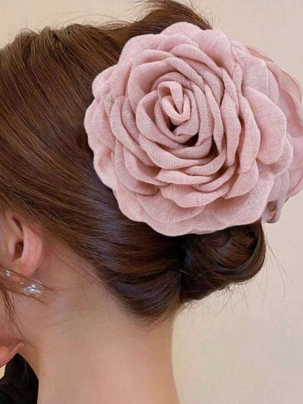 PinkRose Fabric Hair Clip N1462